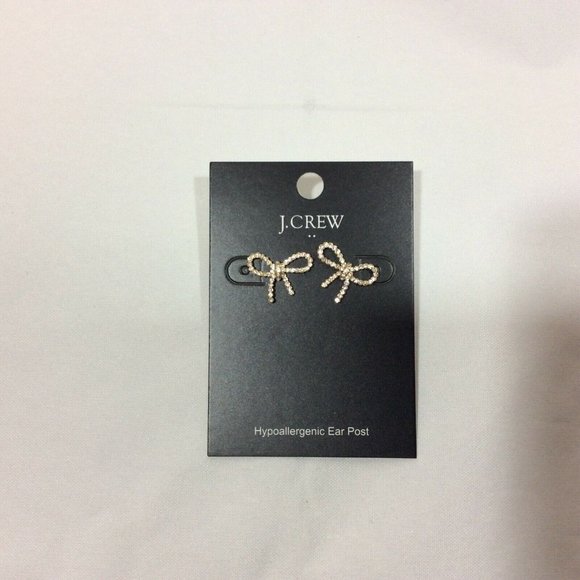 J. Crew Jewelry - J.Crew Jewelry Crystal Bow Stud Earrings